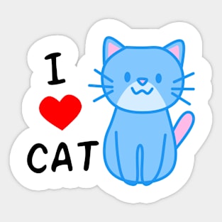 I love cat #Cat_Lover Sticker